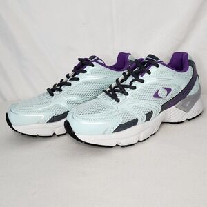 Apex X525 Womens 7.5 Athletic Sneakers Light Blue Purple Silver Slip Resistant